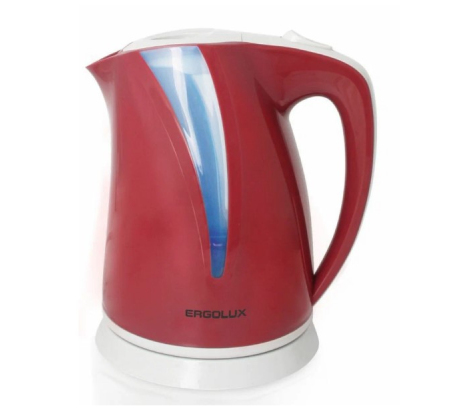Чайник «Ergolux» ELX-КР03-С73, вишнево/св.сер, объем 2.0л, мощность 1500-2300ВТ /13116 фото 1